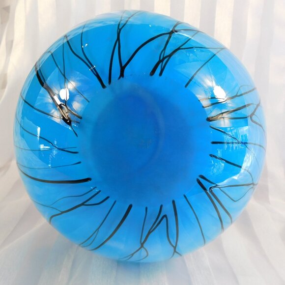 Large Blue Art Glass Millefiori Vase # 26788 - Picture 7 of 7